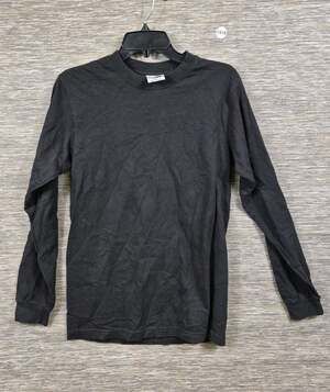 Shaka Wear World Famous Heavyweight T-Shirt Mens Size S Black Long Sleeve